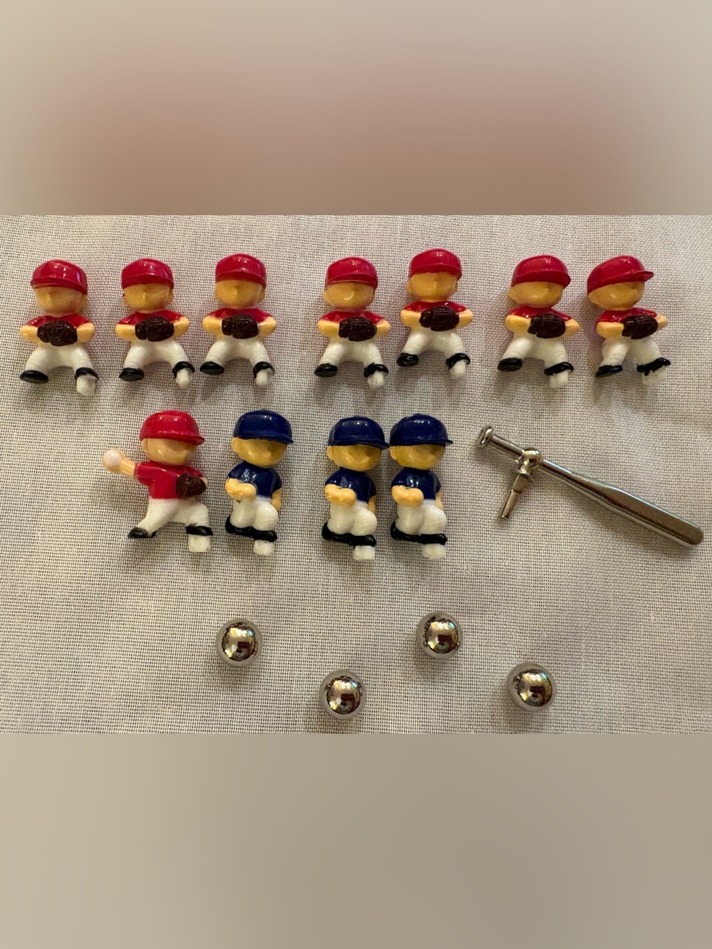 Vintage Epoch Super Stadium Baseball Game Replacement Parts Players Balls Bat